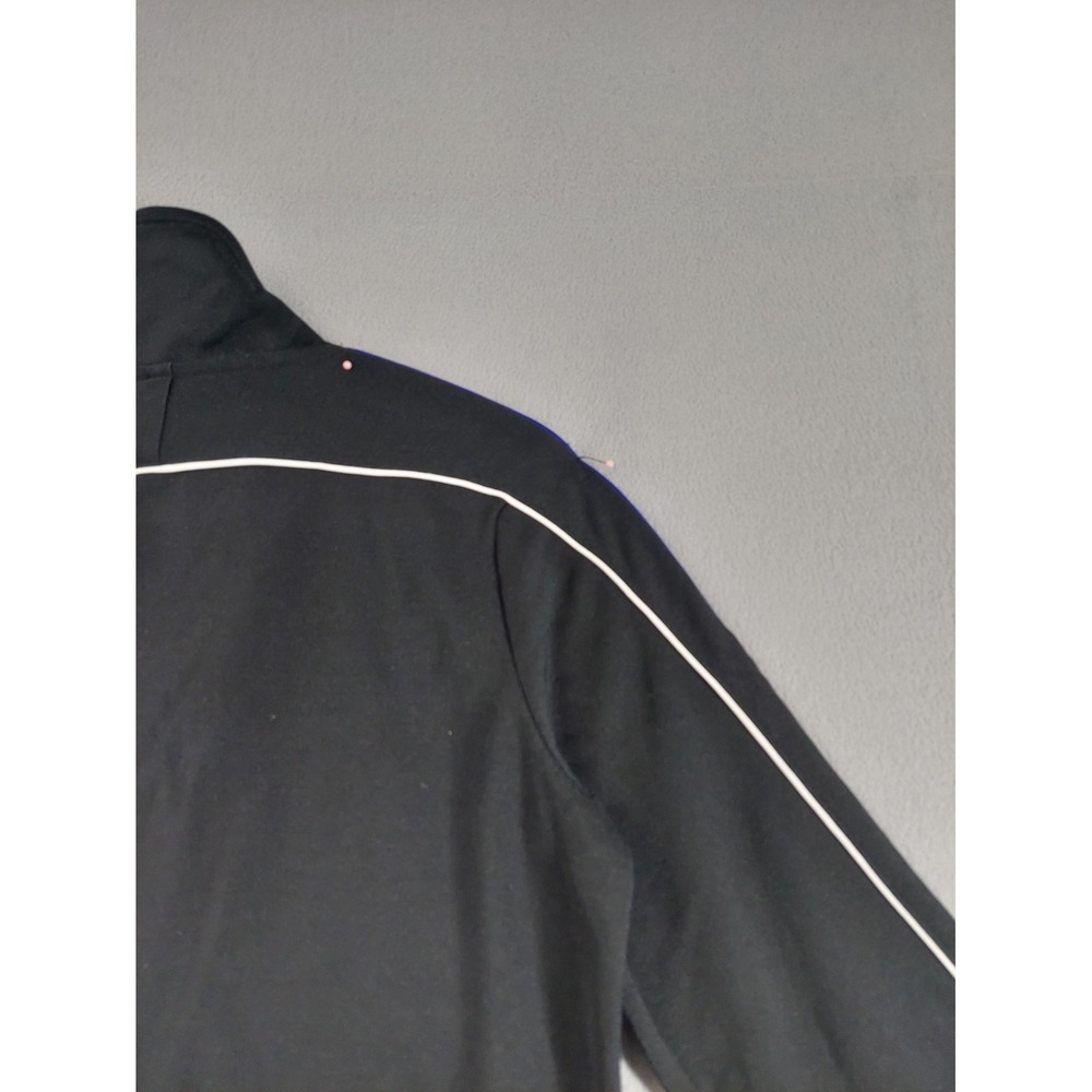 Nike Women Track Jacket M Black Pink Swoosh Logo Full Zip Mock Neck Retro Y2K - Picture 13 of 16